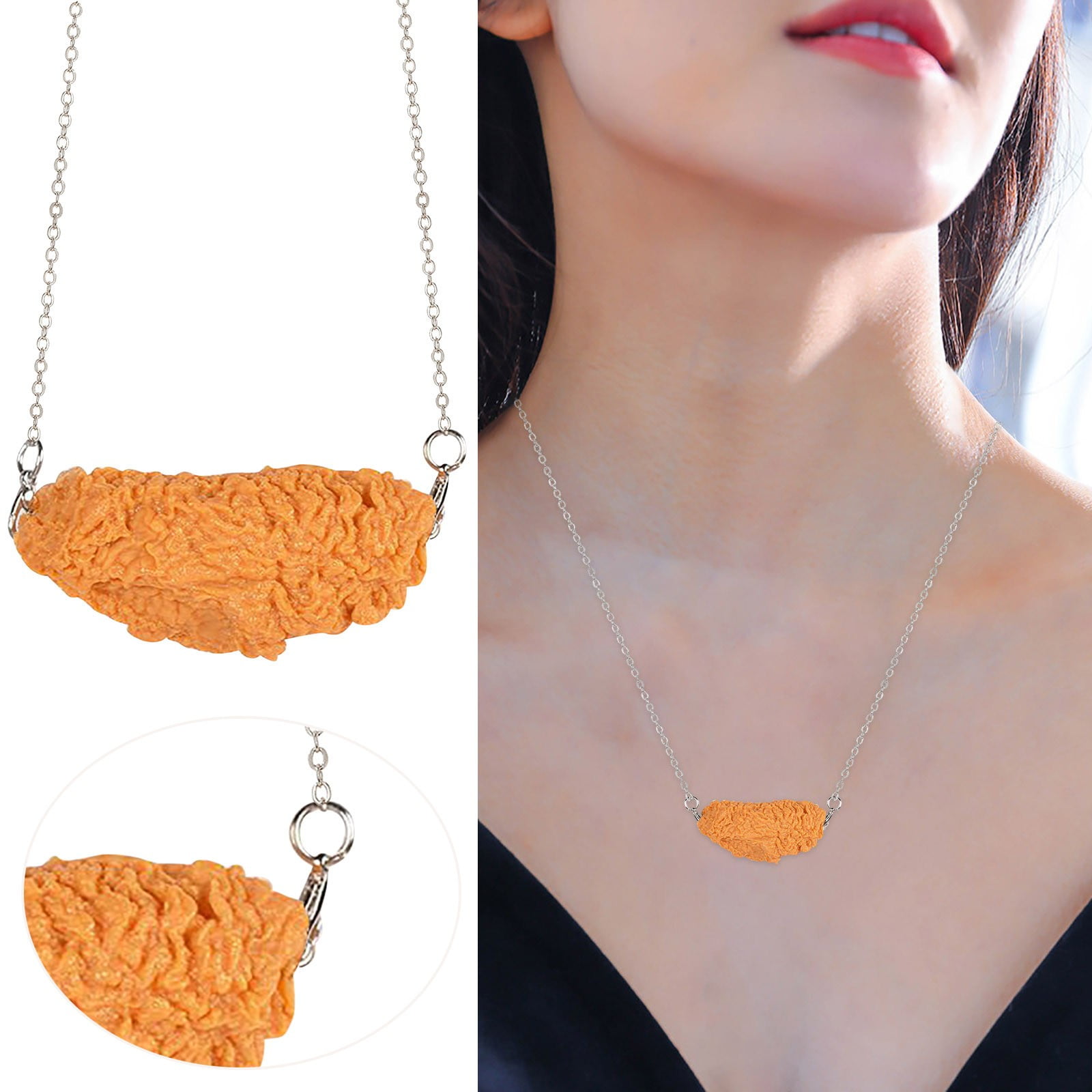 2pcs Kids Chicken Nugget Decor Necklace | SHEIN ASIA